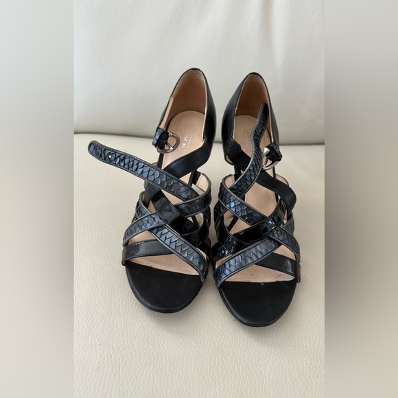 COACH Evie Heeled OpenToe Shoe - Size 8.5 B - Picture 2 of 10